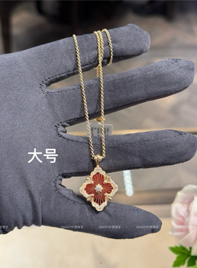 QIANYI仟意珠宝【歌剧院系列】宫廷风珐琅白富美镶钻镀18k金项链