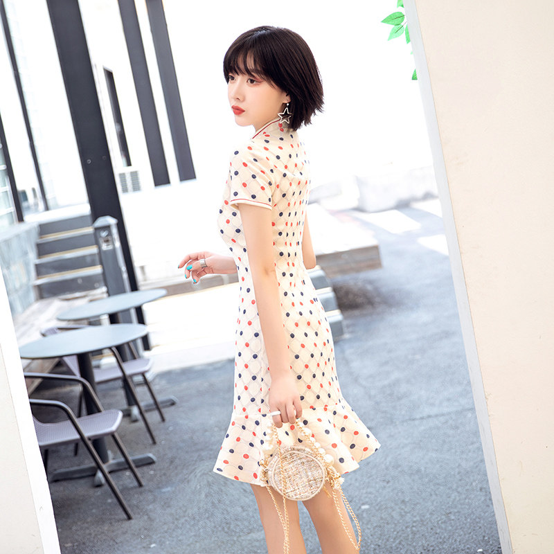 蕾丝年轻款少女小个子甜美现代旗袍 云乡爱旗袍