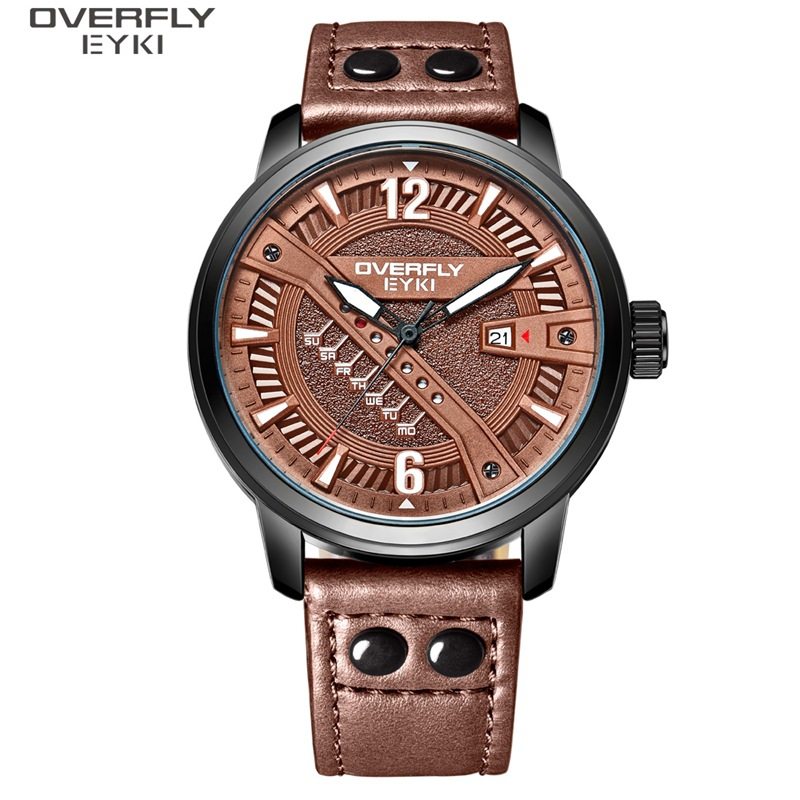 皮带韩版个性潮男士炫酷户外石英表 木阔国产腕表