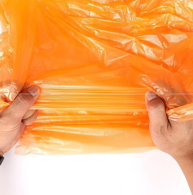 橙色油渍桌子家用方桌省心防烫圆形婚庆一次性准桌布四方专用饭店 - 图1