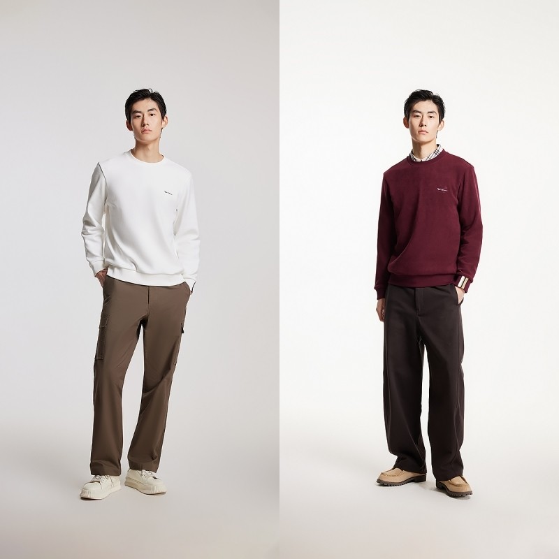 杰克琼斯冬季新款时尚潮休闲百搭舒适法斗狗长袖圆领直筒卫衣男装,淘宝优惠券,粉丝福利购,淘宝优惠卷