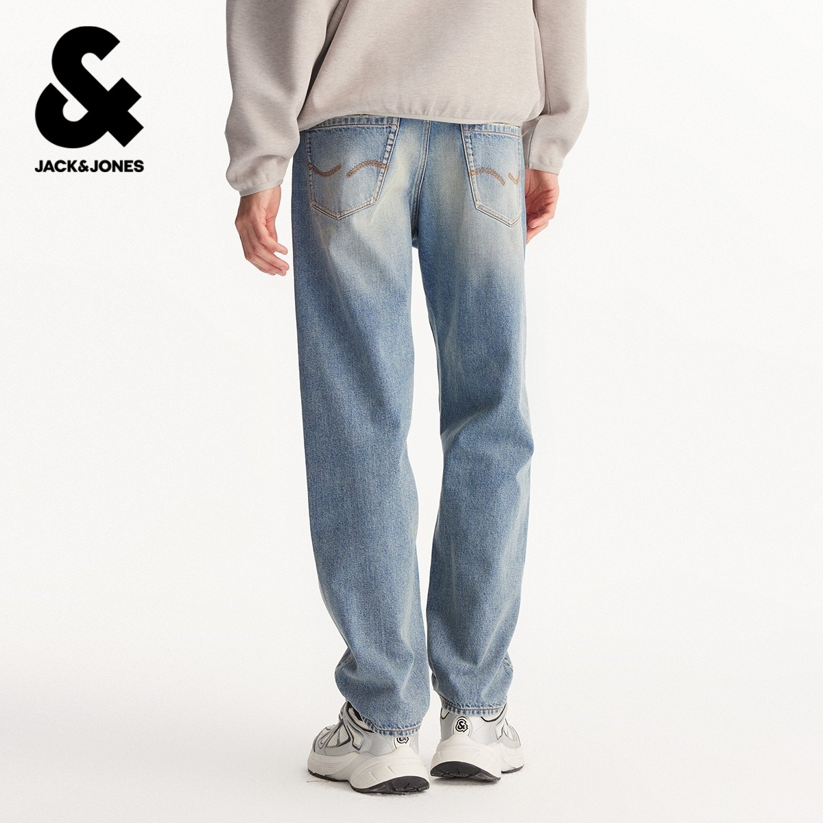 【织边牛仔布】杰克琼斯男装春牛仔裤长裤子做旧磨破设计纯棉宽松,淘宝优惠券,粉丝福利购,淘宝优惠卷