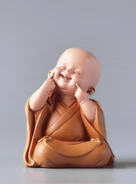 慧能小和尚摆件三个套装