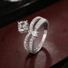 925 sterling silver princess crown square diamond ring for women light luxury