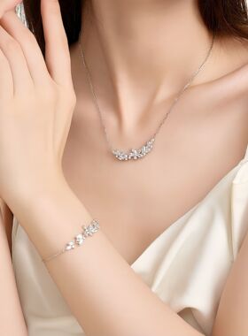 S999足银紫藤花项链轻奢小众高级