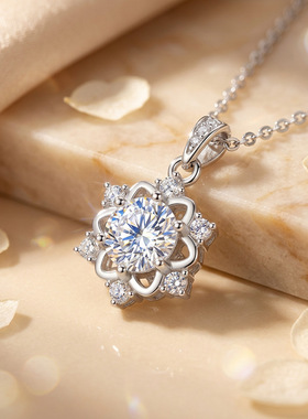 s925纯银雪花项链女轻奢高级感小