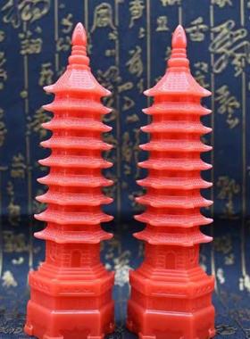 貔貅摆件红色文昌金色一对文昌塔玄关装饰家居摆设店铺开业礼品