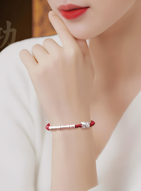 999足银一鸣惊人竹节手链