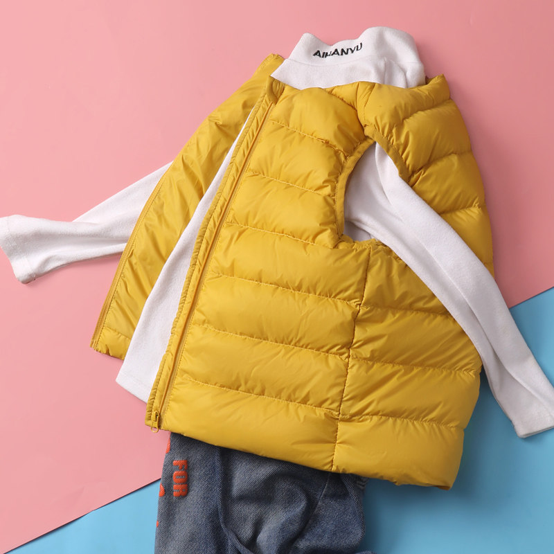雅鹿儿童羽绒马甲内穿背心男童女童宝宝学生轻薄羽绒服内胆青少年,淘宝优惠券,粉丝福利购,淘宝优惠卷