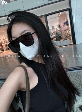 CHRTTAN 造型感很强！26ss 一体片大框飞行员防晒遮阳墨镜 男女