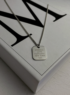 ins嘻哈潮牌项链男女字母百搭长