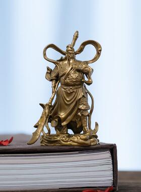 关公饰品客厅关二爷甘蓝菩萨吴财神关羽铜像公司家装礼品