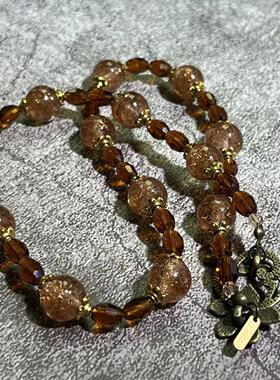 琉璃中古饰品vintage西洋琉项链