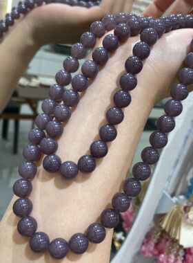 新中式灰色眼石手工串珠项链小众