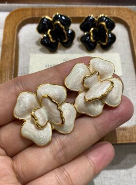 中古vintage轻奢复古香风黑色滴
