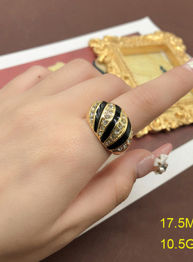 复古经典黑金系列项链镀真金镶宝