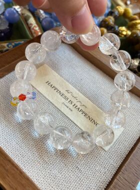 天然12M白晶爆晶阿塞水晶彩虹爆