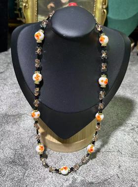 项链中古vintage捷克琉璃小手链