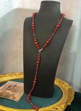 新款设计感琉璃珍珠安格拉红珠项