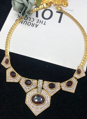 复古Vintage镶满钻微奢设计重工