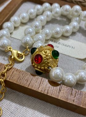 青岛饰品vintage黄铜琉璃施家珍