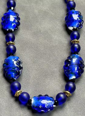 琉璃中古琉璃Vintage饰品宝项链