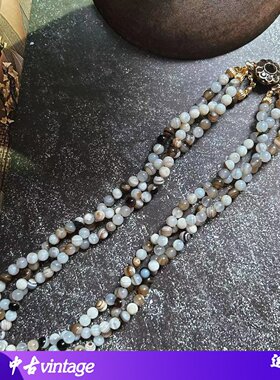 天然石法式复古多层天然波斯项链