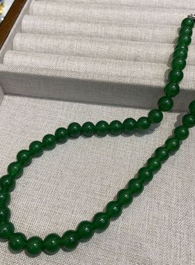8MM新款国潮新中式天然绿色玉髓