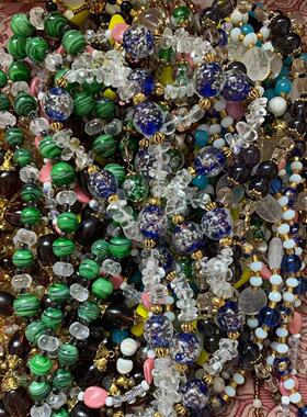 琉璃欧美意大利中古老琉璃项链