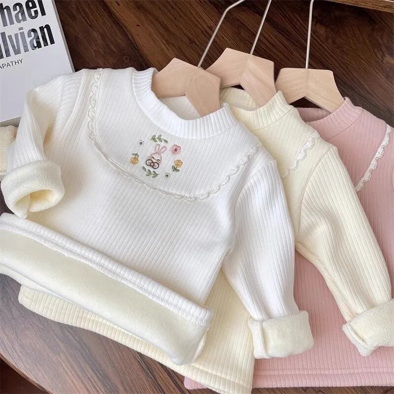 女童秋冬加绒加厚保暖上衣t恤女童一体绒打底衫小童宝宝内搭公主,淘宝优惠券,粉丝福利购,淘宝优惠卷