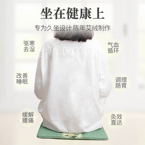 电加热艾绒艾灸坐垫靠背一体屁垫办公室久坐熏蒸热敷座椅艾草垫子 - 图0