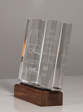 创意书形水晶奖杯定制优秀员工奖牌定做照片退休纪念牌毕业留念