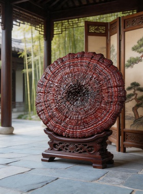 100-105cm天然灵芝复古客厅摆件