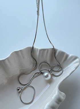 高级感小众可调节长款独特毛衣链