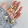 European and American style personalized retro exaggerated C-shaped earrings and rings