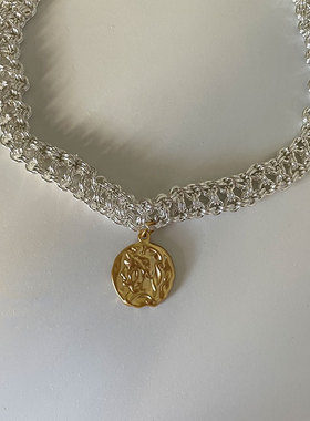 欧美小众savi同款项链粗链条编制