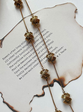 复古做旧工艺间隔小众项链