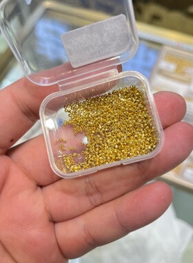 18K金配件1.5mm斜纹珠光珠圆珠Diy搭配多样性发货发其一金色双面