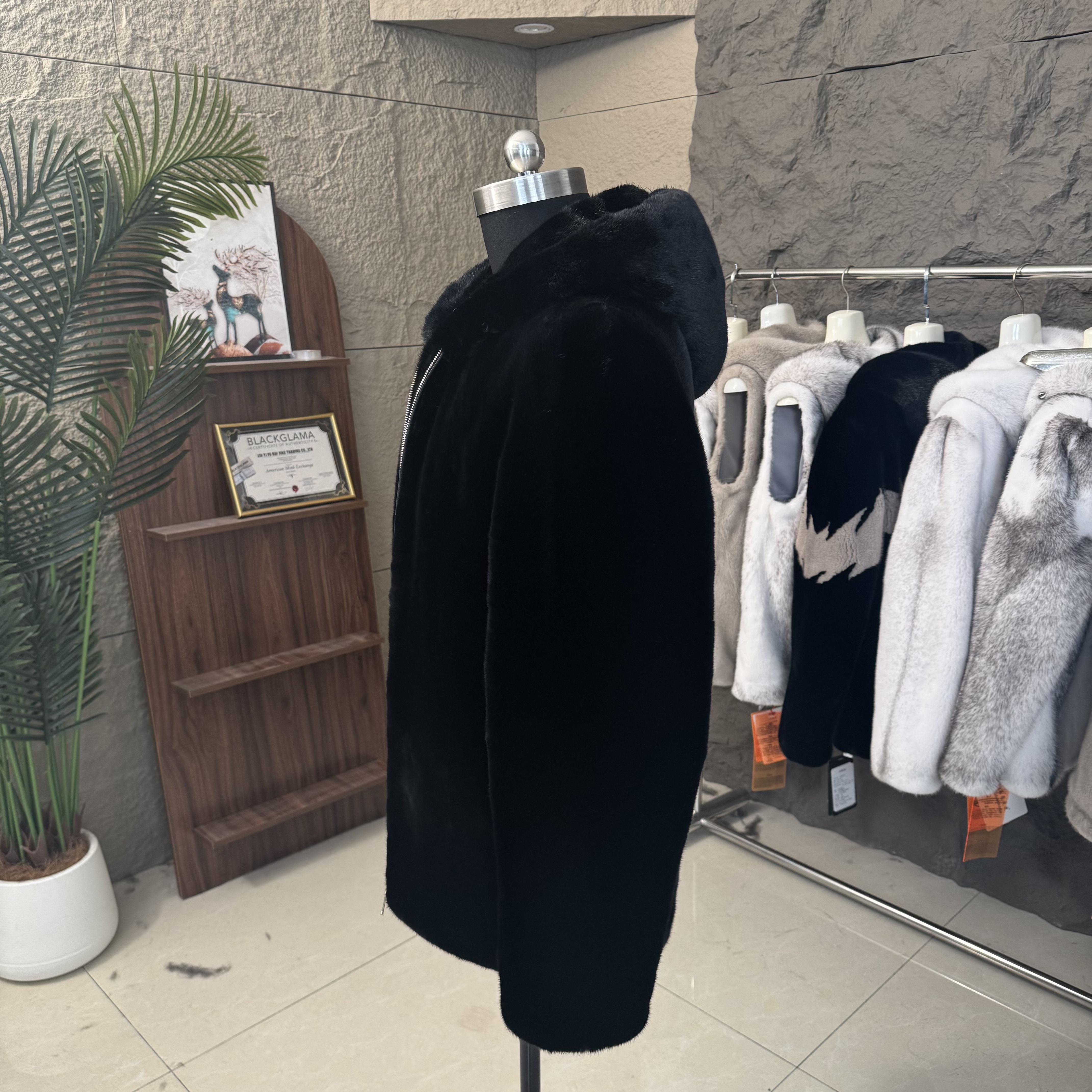 新款美国宝嘉美男士水貂皮外套真貂皮大衣男装皮毛一体整貂皮草 - 图0