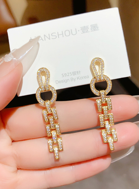 长款链条流苏耳环女耳饰2026新款
