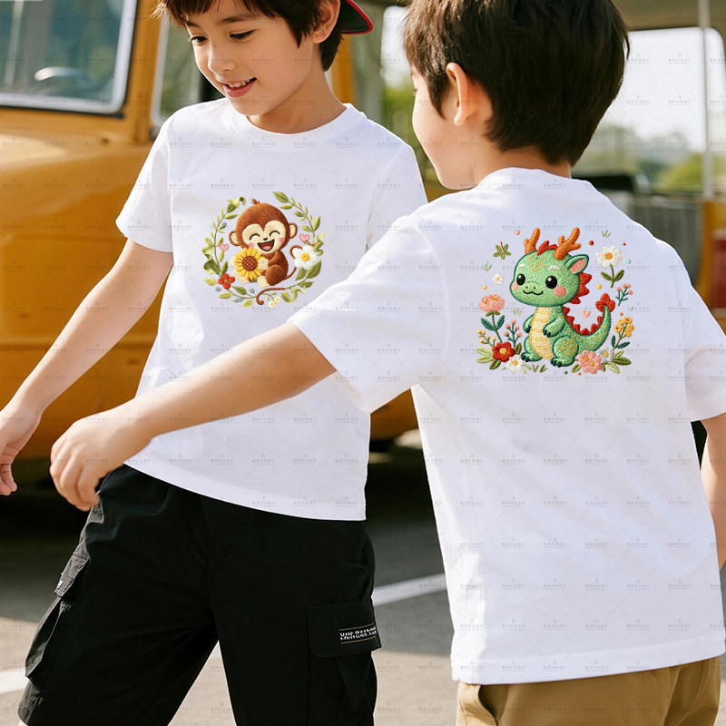原创动物图案可爱生肖仿刺绣烫画贴衣服热转印t恤logo贴热转印,淘宝优惠券,粉丝福利购,淘宝优惠卷