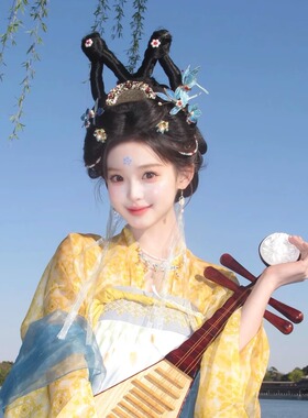 小唐公主唐风仙气日常造型盘发