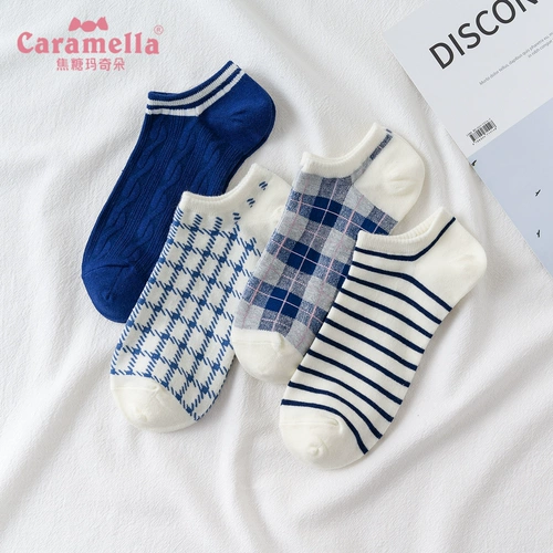 CARAMELLA Невидимые носки, подходят для весны и осени, средней длины, в корейском стиле