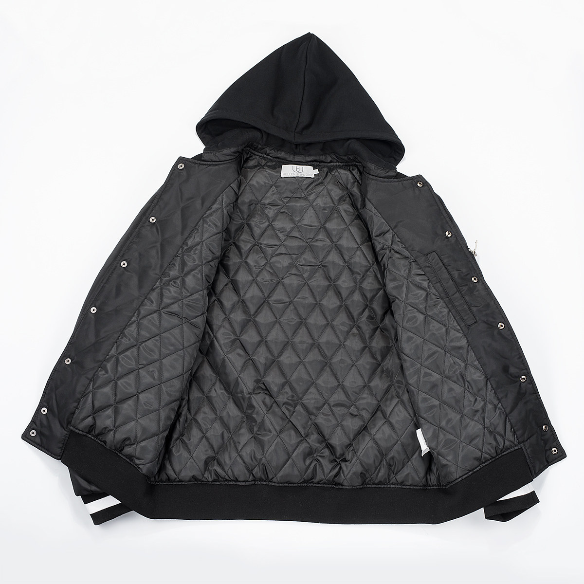 Winter fleece jacket hooded baseball uniform men's cotton coat