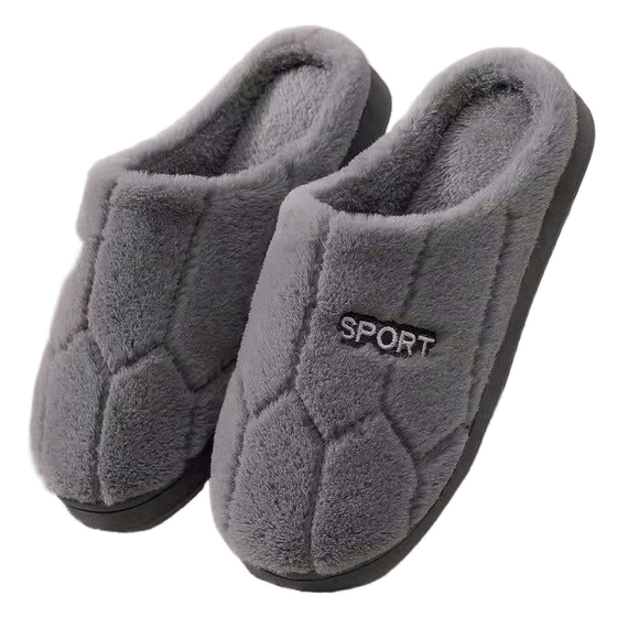 Cotton slippers for women, plush, cute and warm, home wool slippers for men, autumn and winter indoor home non-slip cotton slippers for men