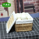 Прямоугольная корзина для булочки на пару с виноградной складкой с корзиной для корзины с корзиной для хранения, дом для дома