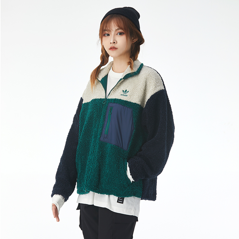 【自营】Adidas阿迪达斯三叶草夹克女运动服立领外套GL6407