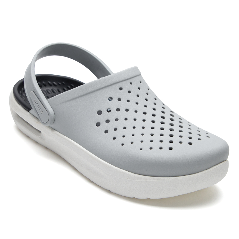 【自营】Crocs卡骆驰男鞋女鞋舒乐Clog大气灰透气户外洞洞鞋凉鞋 - 图1