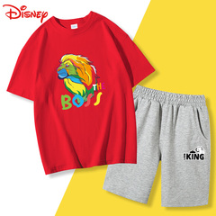 Disney children's summer 2021 new men's and women's cotton short sleeve Shorts Set