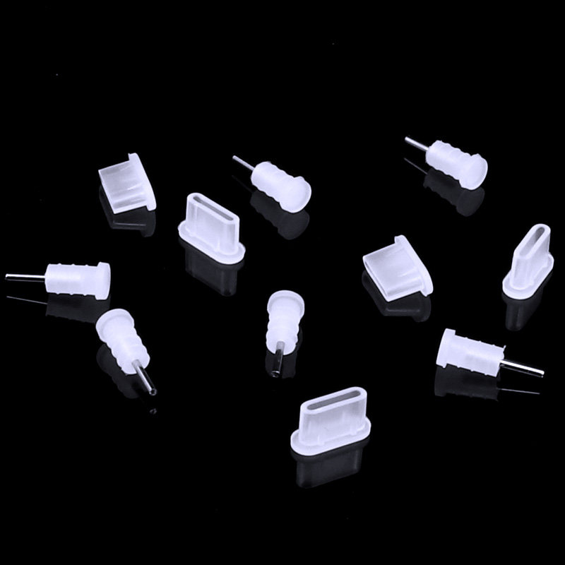 Type-C防尘塞充电孔tpc喇叭防尘贴手机硅胶typec接口通用3.5mm耳机孔防尘堵头防灰尘防尘贴塑料软塞子取卡针